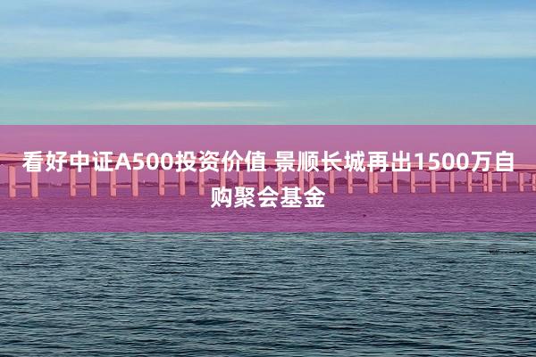 看好中证A500投资价值 景顺长城再出1500万自购聚会基金